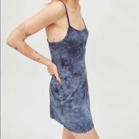 BILLABONG Easy On Me Tie-dye Mini Dress In Charcoal - Picture 7 of 9